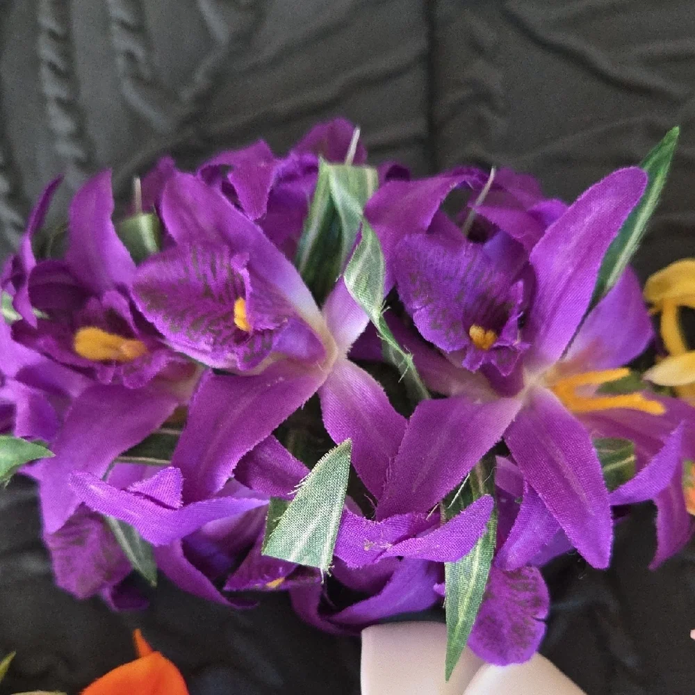 Floral Hair Clips Set Of 5 - Orchid, Plumeria, Tropical Flowers